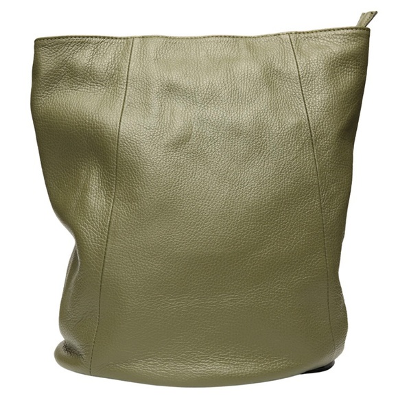 Lucia Pelletterie - women's Italian backpack purse - Olive - Picture 3 of 5